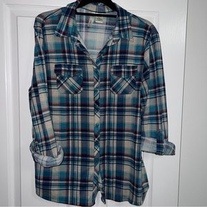 Bella D, cotton plaid top